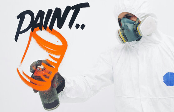 Street Artist Working In Studio On Typography And Graffiti Illustrations