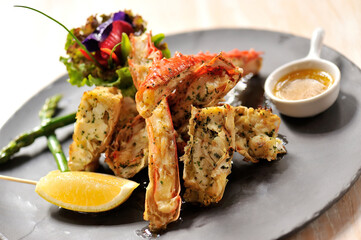 Lobster grilled with butter and lemon