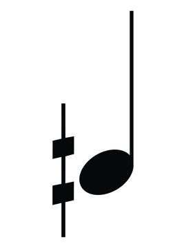 Black music symbol of demisharp 