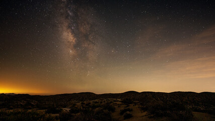 Obraz na płótnie Canvas Milky Way Galaxy Desert Sky