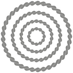 Round decorative twisted rope vintage border frame in a range of sizes.