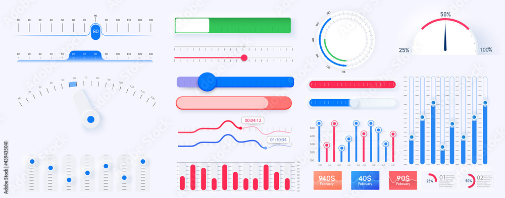 Aufkleber graph charts. colorful diagrams, statistics dashboard chart and infographic elements. diagram templa
