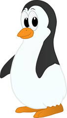 Cartoon illustration of a penguin