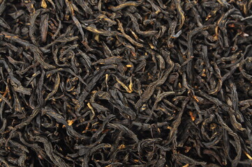 chinese da hun pao tea. Texture background macro photo.