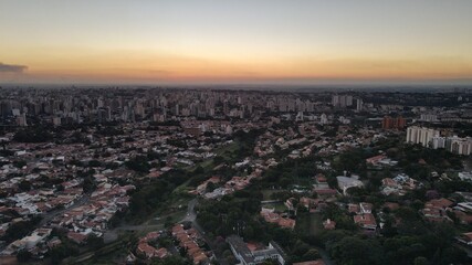 Por do Sol Campinas, Cidade, Brasil, São Paulo, Vista de cima, Vista cidade, prédios, imobiliária