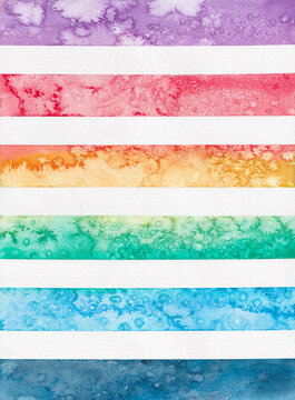 Painted Watercolour Lines in colourful gradients 