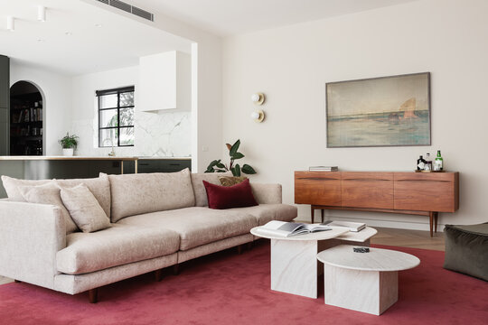 Styled living room