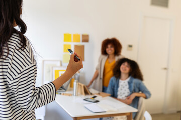 Woman Shares New Ideas To Coworkers
