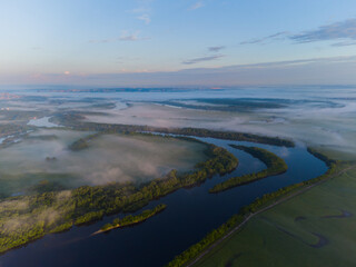 aerial view of the sea