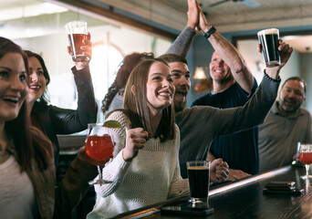 Brewery: Crowd Excited At Event On Television