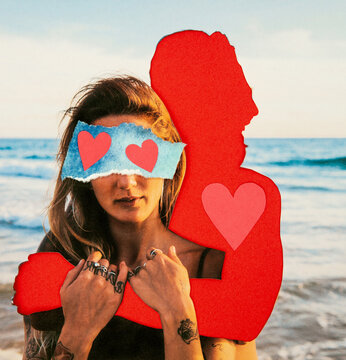 Holiday romance collage