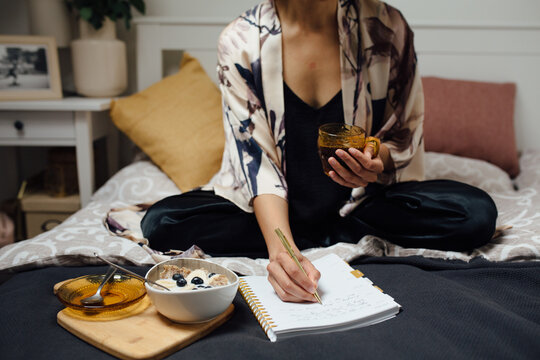 Woman Enjoying Morning Routine