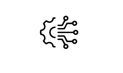 Fototapeta premium Artificial intelligence icon set