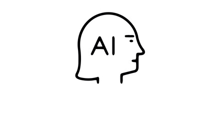 Artificial intelligence icon set