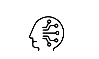 Artificial intelligence icon set