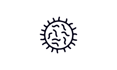  Bacteria icon set vector design 