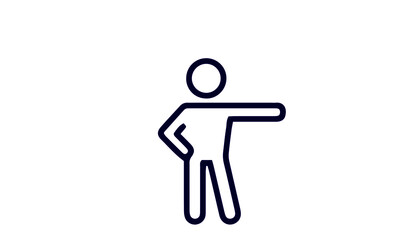 Basic posture icon set vector design 