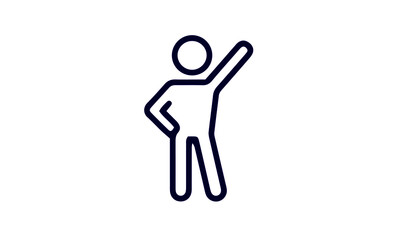 Obraz premium Basic posture icon set vector design 