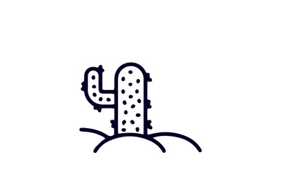 Cactus icon set vector design 