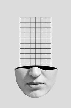 Half of a woman's head