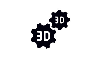 3D printer icon set vector design 