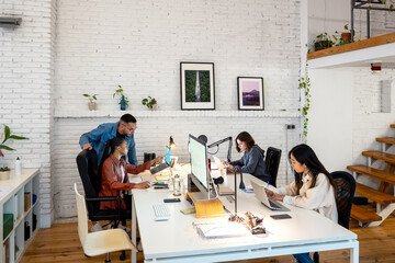 Business people in workspace
