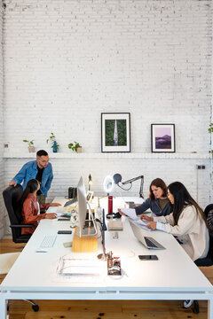 Business people in workspace