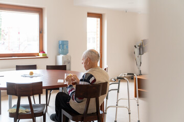 Senior Man Drinking Tea