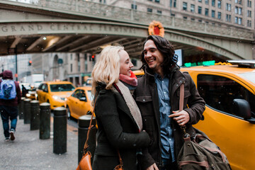 Lovers on a winter vacation