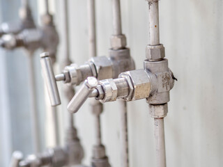 Block valve or manifold valve of pressure transmitter for apply in industrial zone at power plant.