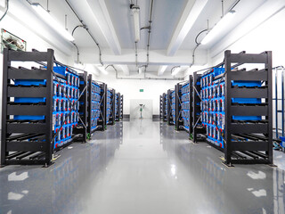 Battery room in power plant for back up emergency case