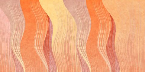 秋　和紙　波　背景