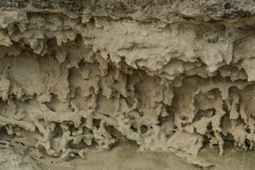  Weathering is the breaking down of rocks, soils, and minerals as well as wood and artificial materials through contact with water. Diamond Head Beach Park,Honolulu, Oahu, Hawaii