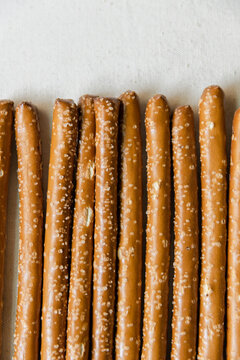 Pretzel Rods in a Row