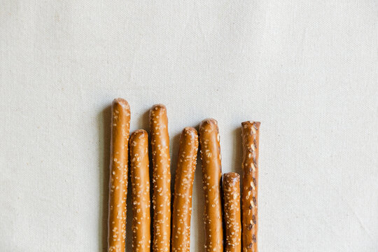 Pretzel Rods in a Row
