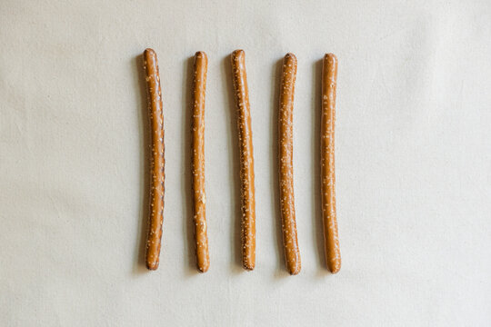 Pretzel Rods in a Row
