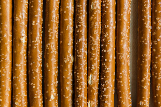 Pretzel Rods in a Row