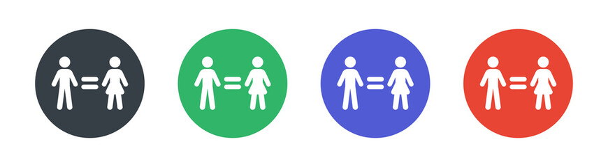 Gender equality concept, vector icon
