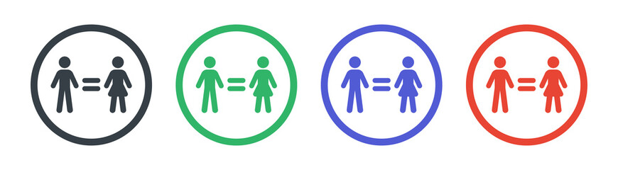 Gender equality vector icon illustration.