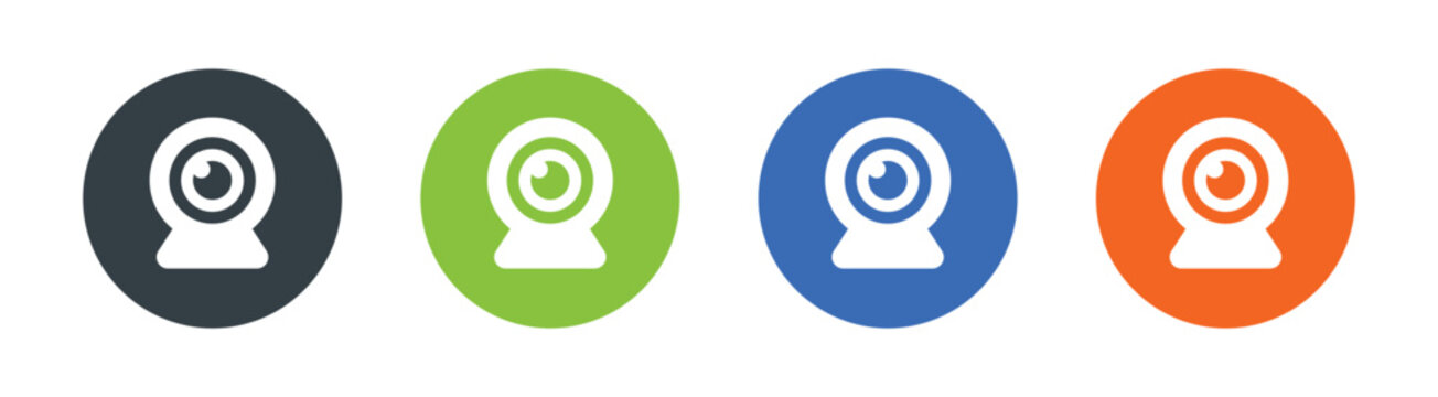 Webcam icon vector from video camera collection.