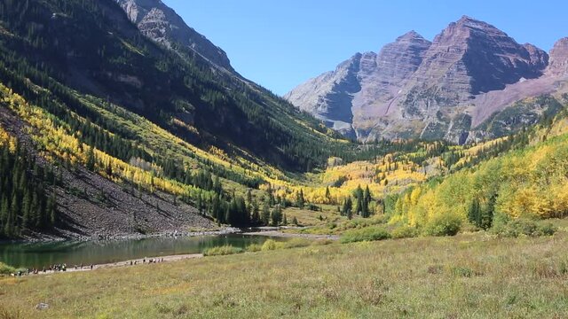 On the meadow with the view at Maroon Bells - Colorado