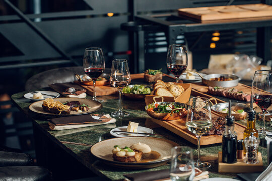 Modern Interior Of Restaurant.
