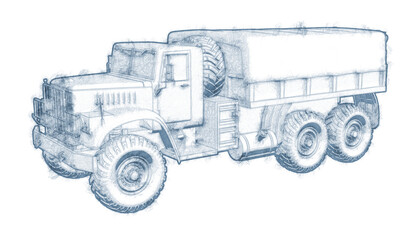 Illustration of a Military Vehicle. - 439451898