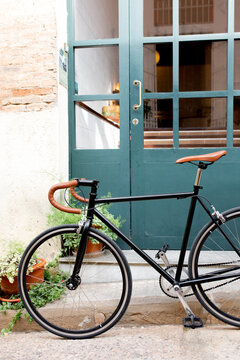 Street scene with bicycle
