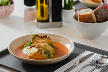 Stuffed Bell Pepper In Red Sauce.