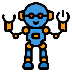 Robot line icon