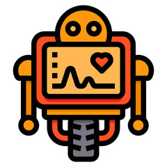 Robot line icon