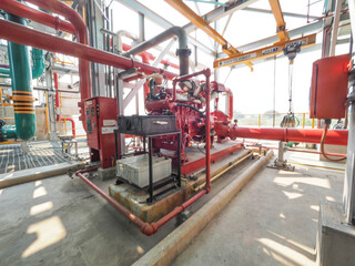 Fototapeta premium Diesel generator in Combined-Cycle Co-Generation power plant.
