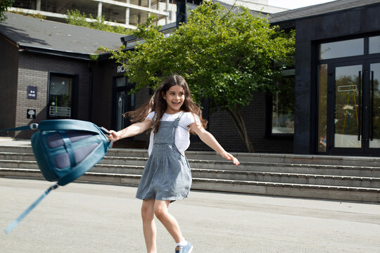 Portrait of a happy kid outdoors 
