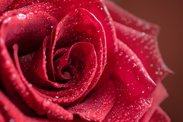 macro photo of a beautiful red rose